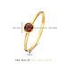 Isabel Bernard Baguette Brune 14 karat gold ring with brown zirconia