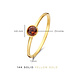 Isabel Bernard Baguette Brune anillo de oro de 14 quilates con marrone zircone