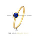 Isabel Bernard Baguette Nila anillo de oro de 14 quilates con blu zircone