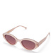 Isabel Bernard La Villette Rosaire soft pink oval sunglasses with pink lenses