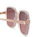 Isabel Bernard La Villette Rene mjukt rosa firkantede solbriller med rosa linser