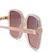 Isabel Bernard La Villette Rene soft pink square sunglasses with pink lenses