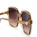 Isabel Bernard La Villette Rene transparent beige square sunglasses with brown lenses gradient