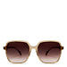 Isabel Bernard La Villette Rene transparant beige quadratische Sonnenbrille mit braunen Verlaufsgläsern