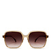 Isabel Bernard La Villette Rene transparante beige occhiali da sole quadrati con lenti marroni sfumate