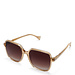 Isabel Bernard La Villette Rene transparant beige quadratische Sonnenbrille