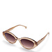 Isabel Bernard La Villette Rosaire transparent beige oval sunglasses with brown lenses gradient