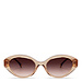 Isabel Bernard La Villette Rosaire transparant beige lunettes de soleil ovales avec des verres bruns dégradés