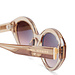 Isabel Bernard La Villette Rosaire transparant beige lunettes de soleil ovales avec des verres bruns dégradés