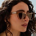 Isabel Bernard La Villette Roselin gennemsigtig beige cat eye solbriller med brune gradientlinser