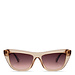 Isabel Bernard La Villette Roselin transparant beige cat eye zonnebril con lentes marrones degradados