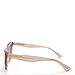 Isabel Bernard La Villette Roselin transparant beige cat eye zonnebril med bruna linser gradient