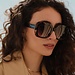 Isabel Bernard La Villette Rive bruin tortoise quadratische Sonnenbrille mit braunen Gläsern