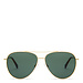 Isabel Bernard La Villette Remi gold coloured aviator sunglasses with green lenses