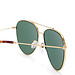 Isabel Bernard La Villette Remi gold coloured aviator sunglasses with green lenses
