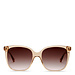 Isabel Bernard La Villette Raison transparante beige occhiali da sole quadrati con lenti marroni sfumate