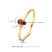 Isabel Bernard Baguette Brune 14 karat gold ring with brown zirconia