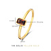 Isabel Bernard Baguette Brune 14 karat gold ring with brown zirconia