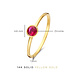 Isabel Bernard Baguette Roux bague en or 14 carats avec rouge zircone