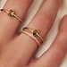 Isabel Bernard Baguette Brune 14 karaat gouden ring met bruine zirkonia steen