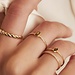 Isabel Bernard Baguette Brune anillo de oro de 14 quilates con circonia marron