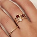 Isabel Bernard Baguette Roux anillo de oro de 14 quilates con circonia rojo