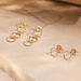 Isabel Bernard Cadeau d'Isabel set de pendientes de oro de 14 quilates con círculos