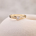 Isabel Bernard Le Marais Estee anillo de oro de 14 quilates con circonitas
