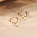 Isabel Bernard Belleville Luna 14 karat gold hoop earrings with freshwater pearl