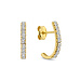 Isabel Bernard Rivoli Alizée 14 karat gold half hoop earrings with zirconia stone