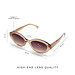 Isabel Bernard La Villette Rosaire transparent beige oval sunglasses with brown lenses gradient