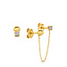Isabel Bernard Rivoli Cézanne 14 karat gold earrings with 3 ear studs