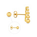 Isabel Bernard Rivoli Cézanne 14 karat gold earrings with 2 ear studs