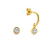 Isabel Bernard Rivoli Cézanne 14 karat gold earrings with 2 ear studs