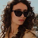 Isabel Bernard La Villette Roselin sorte cat eye solbriller med sorte linser