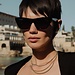 Isabel Bernard La Villette Roselin black cat eye sunglasses with black lenses