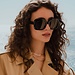 Isabel Bernard La Villette Rive svarta fyrkantiga solglasögon med svarta linser