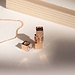 Isabel Bernard La Concorde Felie 14 karat rose gold cube initial with letter