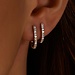 Isabel Bernard Rivoli Alizée 14 karat gold half hoop earrings with zirconia stone