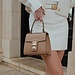 Isabel Bernard Femme Forte Simone Mini beige leder handtasche aus kalbsleder