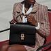 Isabel Bernard Femme Forte Simone Midi black leather handbag calfskin leather