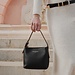 Isabel Bernard Honoré Adriane Mini black leather handbag calfskin leather