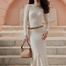 Isabel Bernard Honoré Adriane Mini beige leder handtasche aus kalbsleder