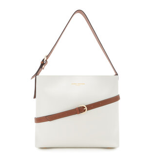 Isabel Bernard Honoré Adriane Midi white leather shoulder bag calfskin leather