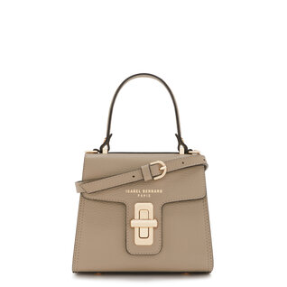 Isabel Bernard Femme Forte Simone Mini taupe leather handbag calfskin leather
