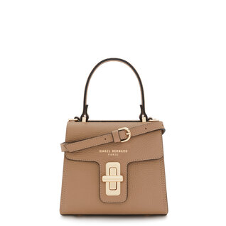 Isabel Bernard Femme Forte Simone Mini beige leather handbag calfskin leather
