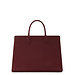 Isabel Bernard Honoré Nadine bordeaux red calfskin leather handbag with laptop compartment