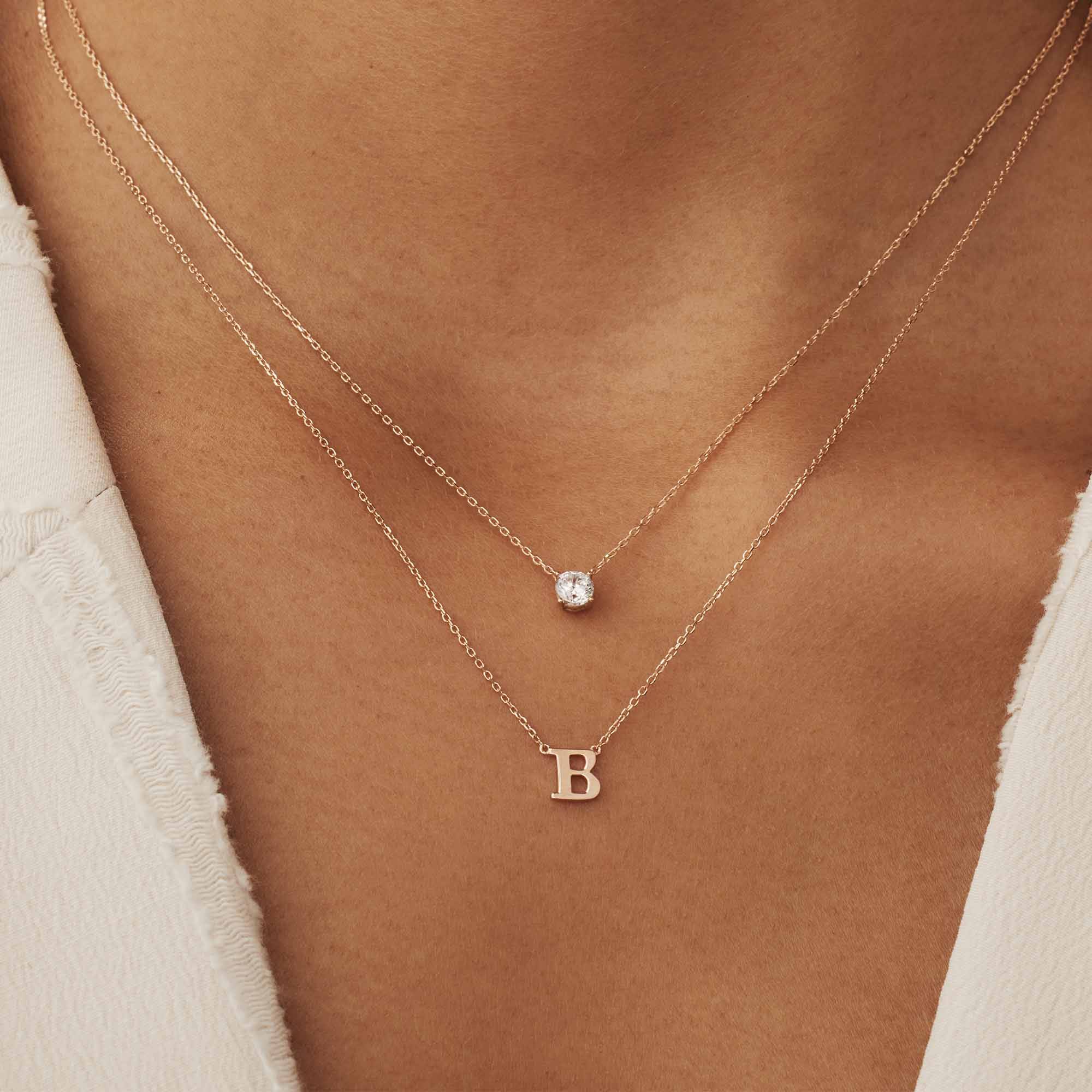Rose gold k necklace deals