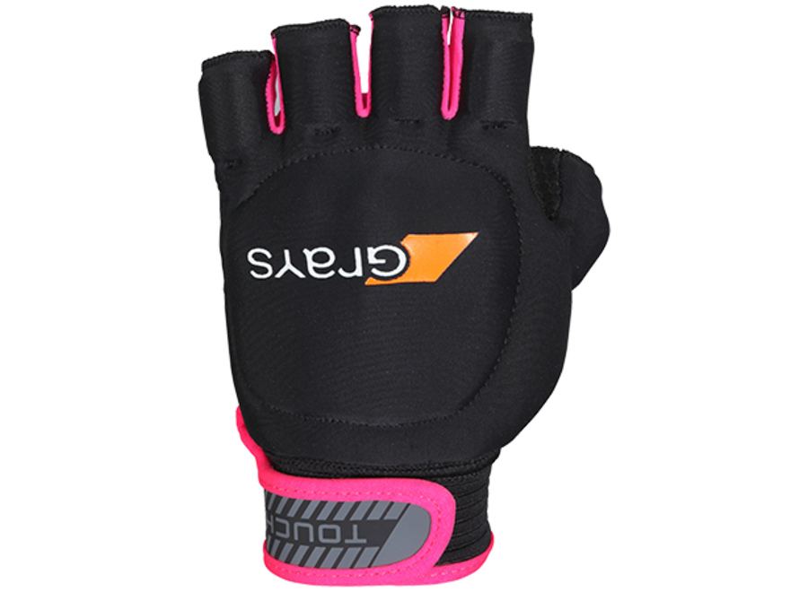 Touch half finger player glove black / pink