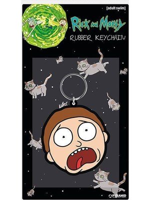 Pyramid Rick and Morty ,Morty Terrified Face Rubber Keychain